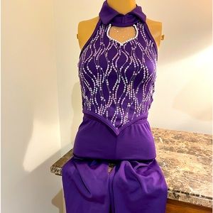 Gorgeous custom purple youth tap dance costume